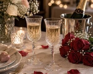 Godinger Dublin Crystal Wine Glasses Set of 2 6.5"